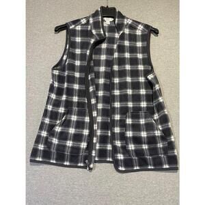 Womens Croft & Barrow Vest Size L Black/White
